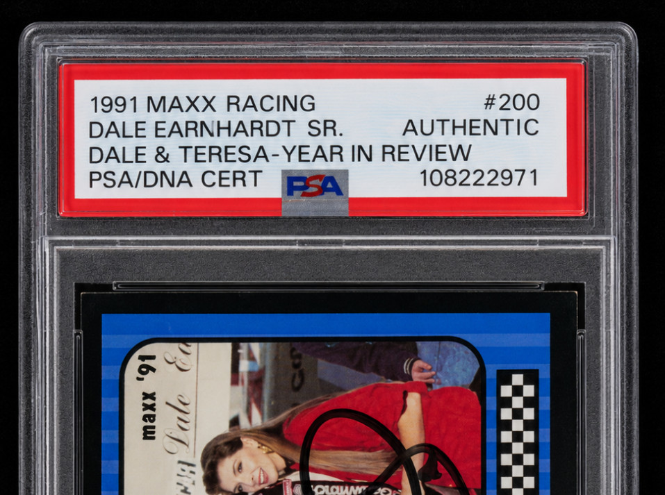 Signed Dale Earnhardt Sr 1991 MAXX Card NASCAR Winston Cup Champion HOF Auto PSA view 5