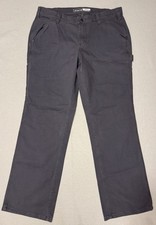 NWT Carhartt Women  s Rugged Flex Straight Leg Loose Fit Canvas Work Pant 12S GRY