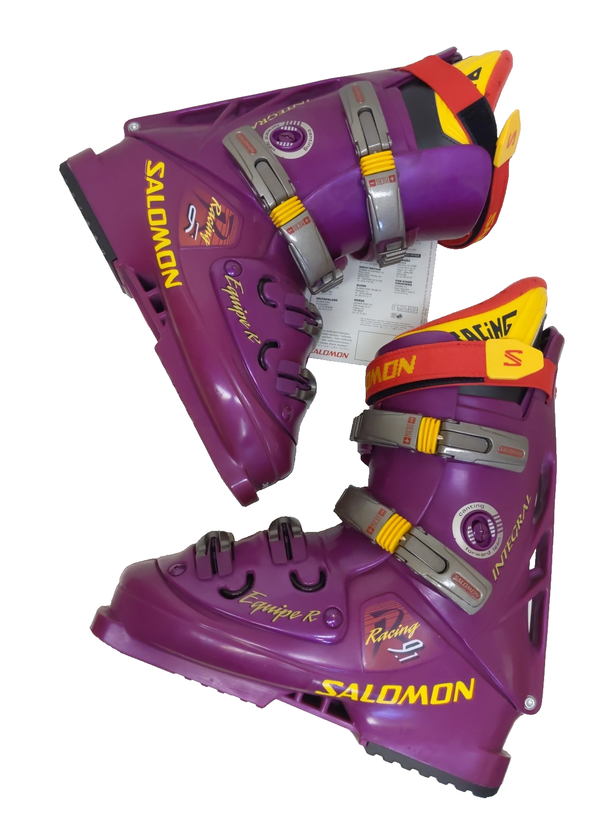 Scarponi Salomon 340 27.0 nuovi con etichette Ski Equipe R 9.2 Integral Flex 120 regolabili racing