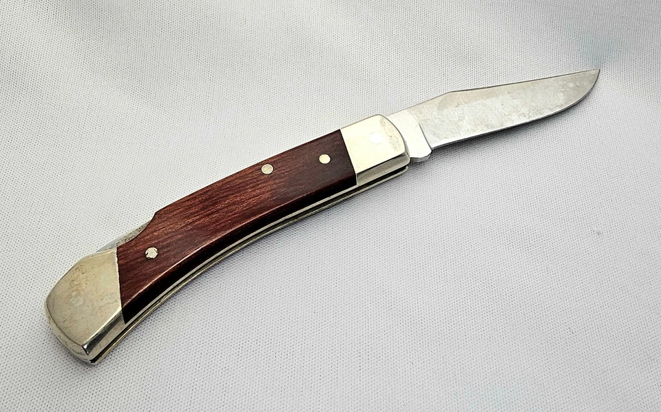 Navaja de bolsillo plegable vintage Schrade Uncle Henry LB5 23/4 pulgadas con funda EE. UU. Foto 4 de 4