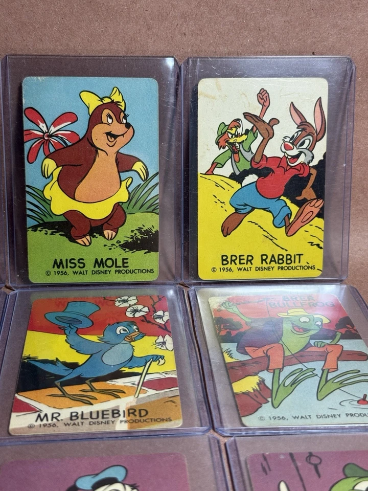 18 tarjetas de dibujos animados originales de Walt Disney 1956 sin clasificar con sobre de correo Foto 3 de 4