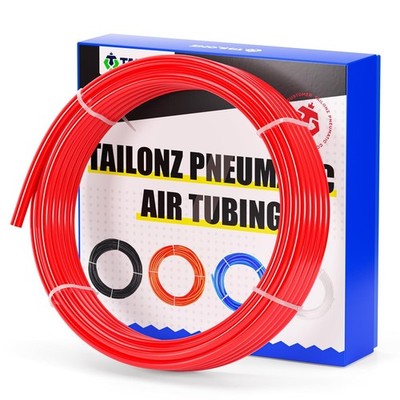 Air Line 1/4 Inch Od Red Pneumatic Nylon Tube 32.8Ft Air Brake Tubing Nylon Hose