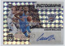 2023-24 Panini Mosaic Pictographs Mosaic Cason Wallace #PM-ACE Auto 13c5