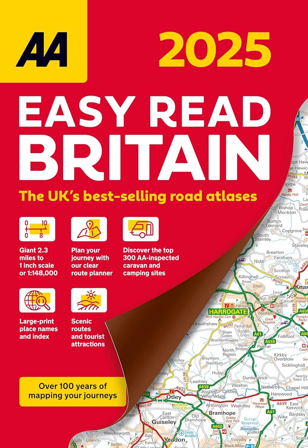 Easy Read Britain 2025 Flexibound (AA Road Atlas) (UK Road Atlases) (AA Road At