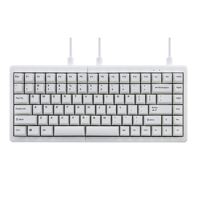 MD770 Classic White/BKF, TKL Ergonomic Mechanical Keyboard, Cherry MX, Split-...