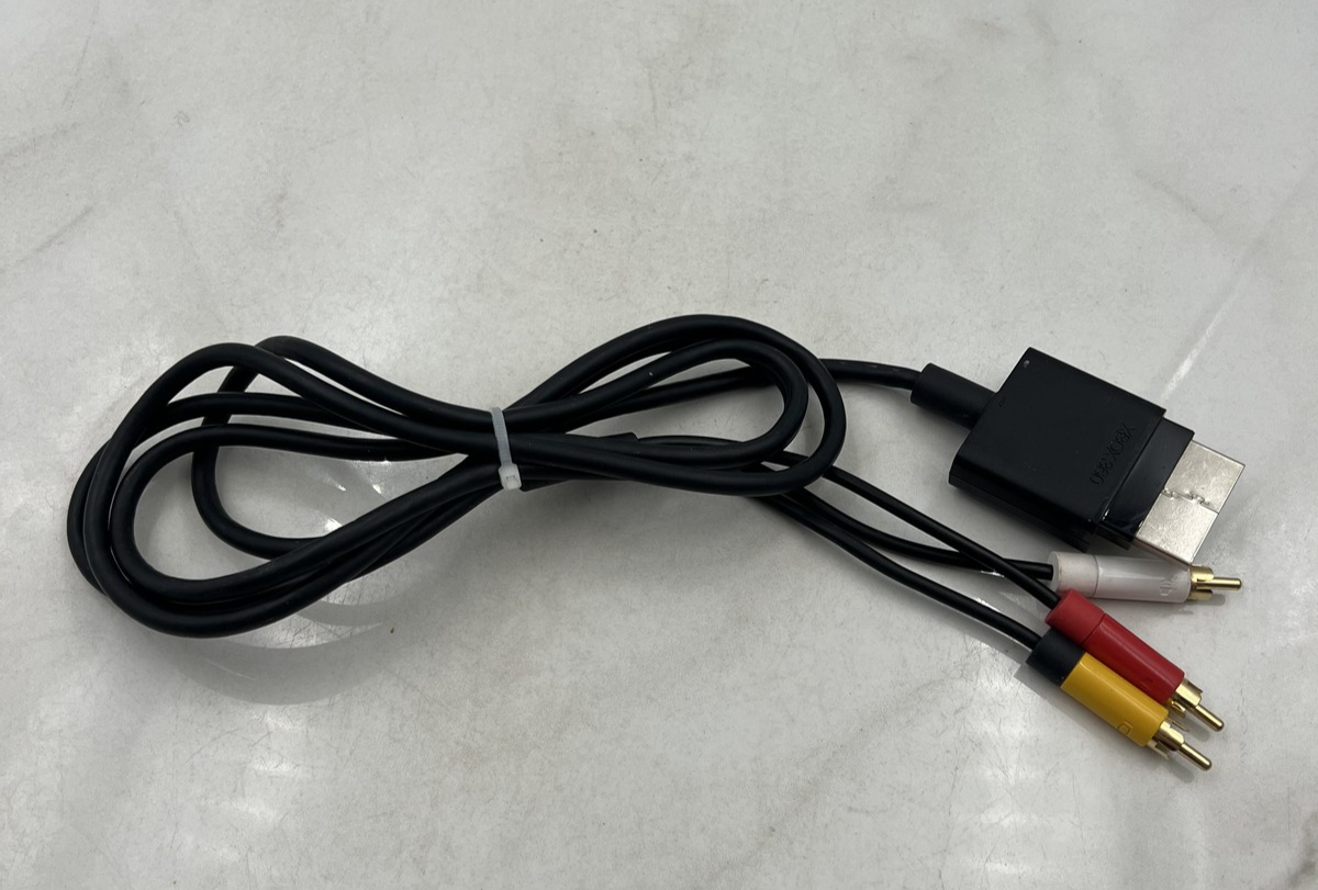 Xbox 360 Composite AV Cable Genuine Microsoft RCA Video Audio Cord