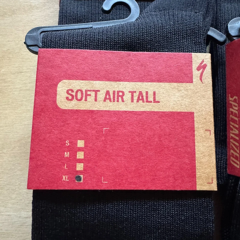 Lote de 4x Calcetín Alto Especializado Soft Air Road Talla XL Negro con Logo Gris NUEVO Foto 2 de 3