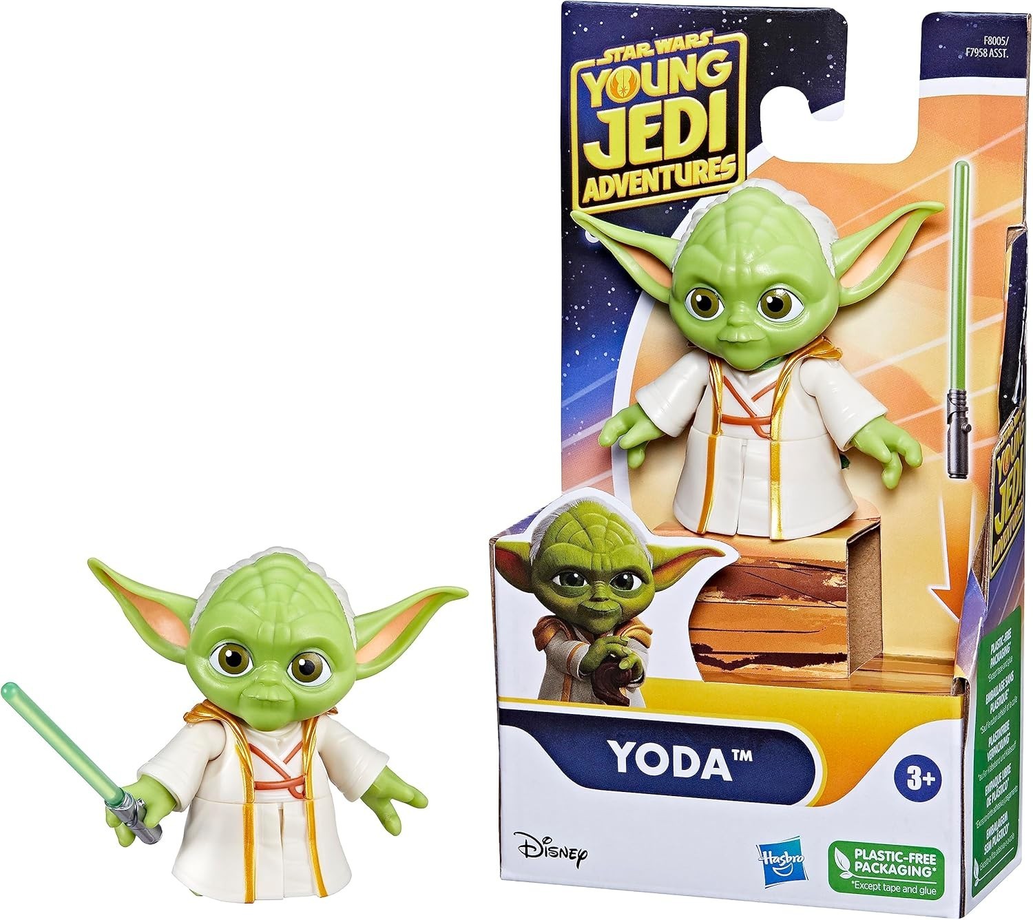 Hasbro Star Wars Young Jedi Adventures Action Figure di Yoda in scala da 7,5 cm