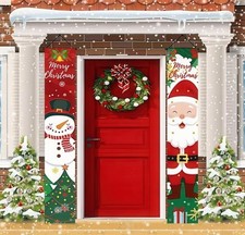 Christmas Decorations Outdoor Yard Sign Set 78 X 12 Inch Christmas Santa and Sno