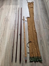 B JAMES & SON 15FT FISHING ROD 4 PIECE GLASS FIBRE UNUSUAL RARITY? WITH BAG VGC
