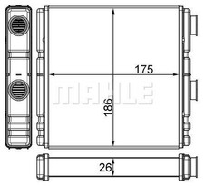 MAHLE Wärmetauscher, Innenraumheizung AH 262 000S