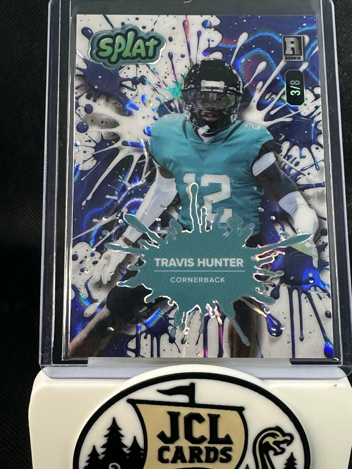 2025 Wild Card Splat - Travis Hunter #SBBLU03-TH Blue /8 (RC)