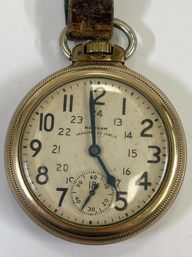 Antique Waltham Vanguard 23 Jewels Pocket Watch, Pre-Owned, Runs (37-#24)