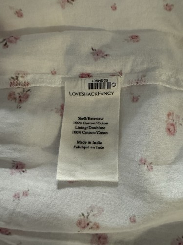 Love Shack Fancy Girls Size 12 Y Lace Trim Dress In White And Pink Floral Prints - Picture 4 of 4