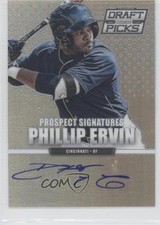 2013 Prizm Perennial Draft Picks Prospect Signatures Silver Phil Ervin Auto 2d9