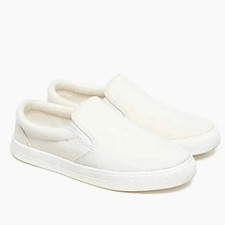 80 J crew Crew Cuts kids canvas slip on cream size K1