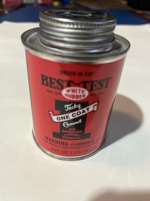 Best-Test Premium White Rubber. Tacky one coat cement. Used (total weigh 7.76oz)