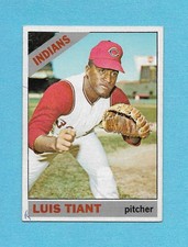 1966 Topps #285 Luis Tiant Cleveland Indians star Centered less than EX