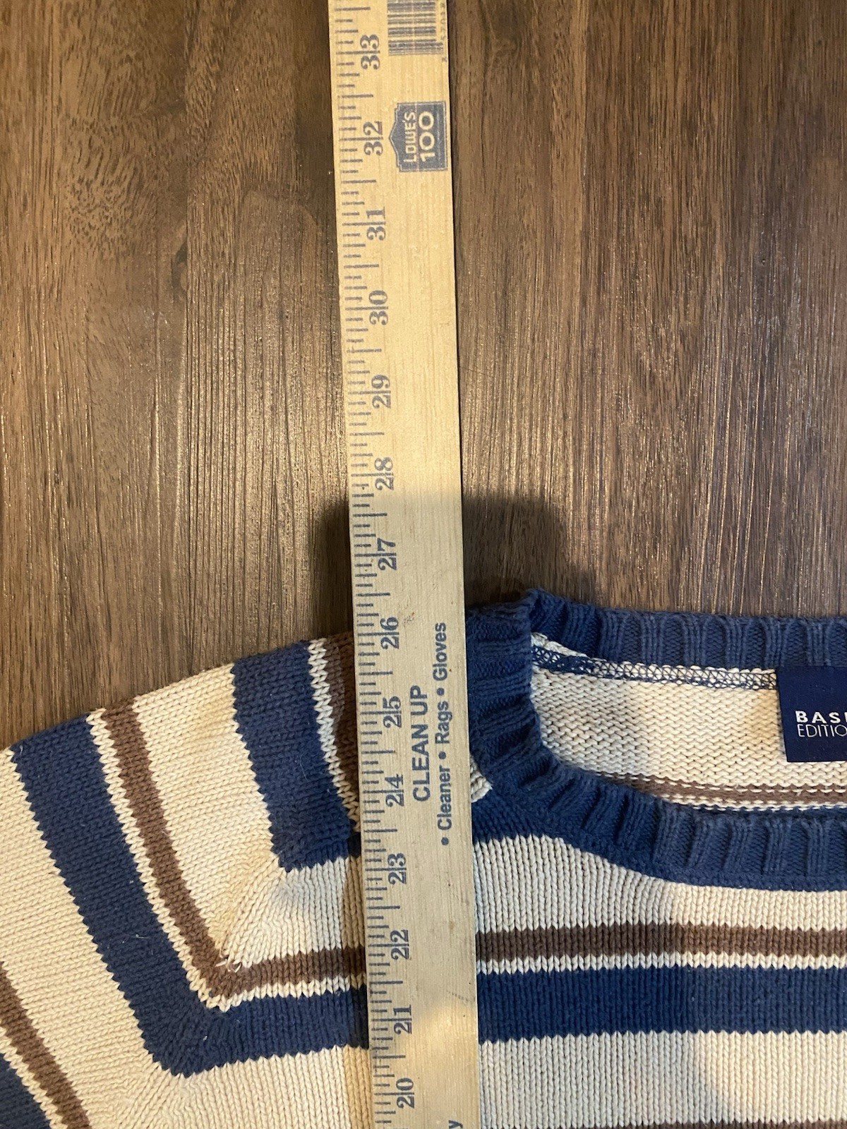 Basic Editions Stripped Knitted Sweater Size XL - image 4