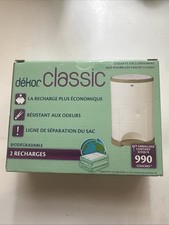 Dekor Classic Diaper Pail Biodegradable Refills 2 Count Pack of 1  New