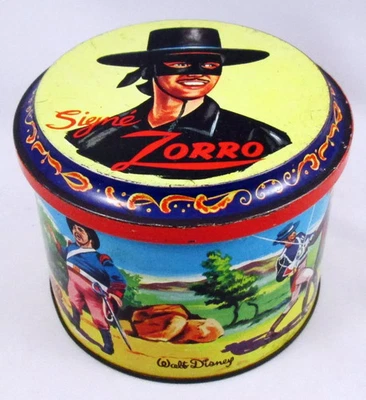 Zorro - Boite à Bonbons en Métal Brochet - Walt Disney France 1966 - Photo 1/4