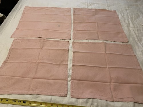 ❤️Dinner Napkins Vintage Set 4 Pink Cloth - 第 1/9 張圖片