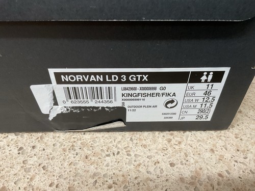 Arc'teryx Norvan LD 3 Goretex King Fisher Blue Shoes Mens 11.5 Womens 12.5 New - Picture 6 of 13