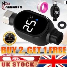Shower Thermometer with Touch Screen Waterproof LED Temperature Display