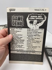 Nintendo NES Game Genie Galoob (1990) ☆ 10 Codebook Update Lot ☆