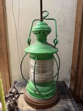Vintage Nautical Ship Lantern 21&rdquo; Green Maritime Light Decor Large
