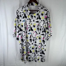 Obnoxious Golf Polo Shirt Mens Size 2XL Paint Splatter Performance Stretch