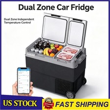 12V Portable Car Fridge Freezer 61QT 58L Electric Cooler for Outdoor Trips