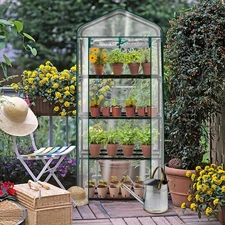 4 Tier Mini Greenhouse Indoor Outdoor Portable Greenhouse for Plant