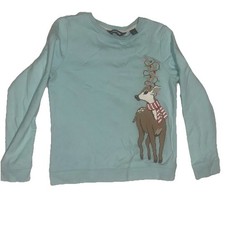 Lands End Kids Christmas Reindeer Ugly Christmas Top