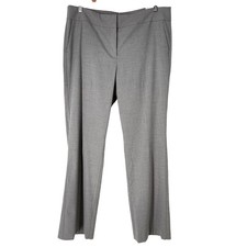Ann Taylor The Trouser Heather Gray Mid Rise Dress Pants Size 14 Career Capsule