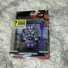 Roblox Ninja Legends Cybernetic Azure Sensei 3in Figure w/ Virtual Item Code NIP