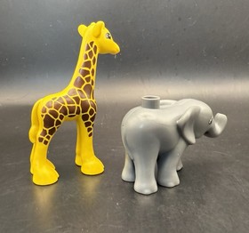 Lego Duplo MY FIRST ZOO Lot of 8 Replacement Zookeeper, Animals & Car #6136