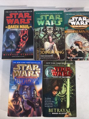 Lot of 5 Star Wars: Paperback 2001-2014 Del Ray Mass Market Edition VG Books