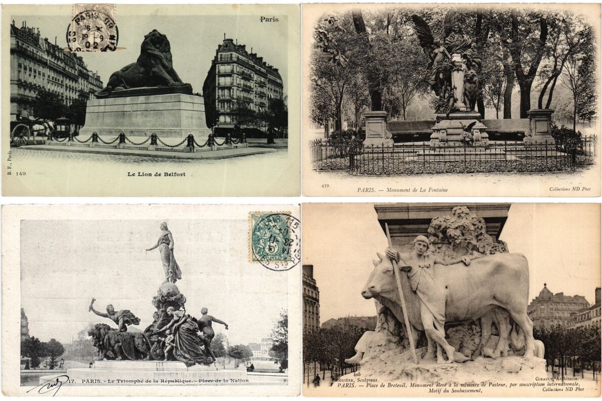 PARIS STATUES 52 Vintage Postcards Mostly pre-1940 (L5604) | eBay