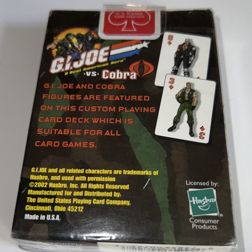 Hasbro GI Joe vs. Cobra Playing Cards 2002 Sealed Pack Made In USA - Picture 2 of 5