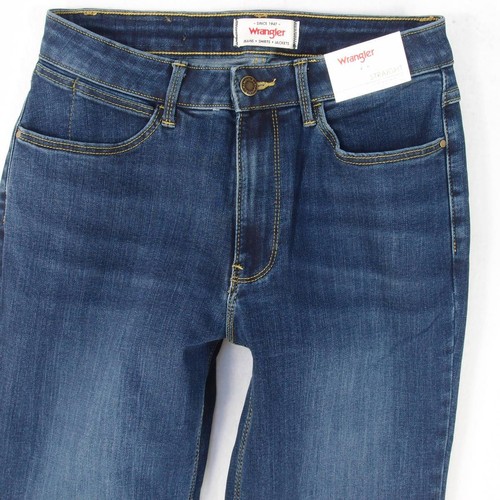 New Femmes Wrangler STRAIGHT 658 Regular Élasthanne Bleu Jeans W28 L32