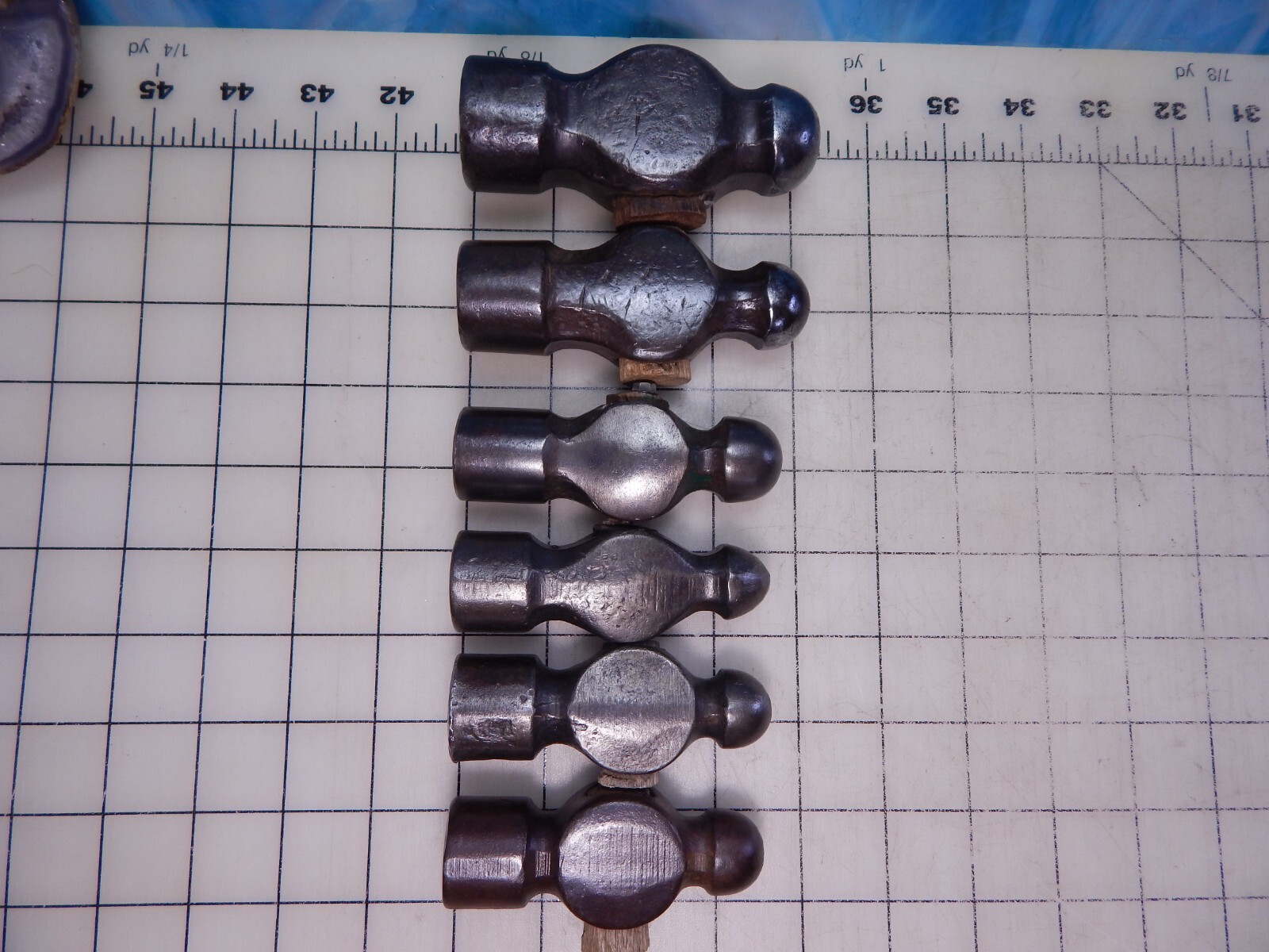 Vintage Ball Peen Hammer 6 piece lot Blacksmith Machinist 1123oz. eBay