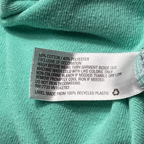 CAT & JACK Long Sleeve Seafoam Green Pullover Hoodie Size Medium (7-8) - Picture 6 of 12