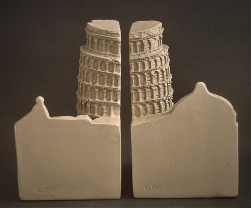 Paar Buchstützen Schiefer Turm von Pisa - TMS Historical Wonders Collection - Bild 3 von 4