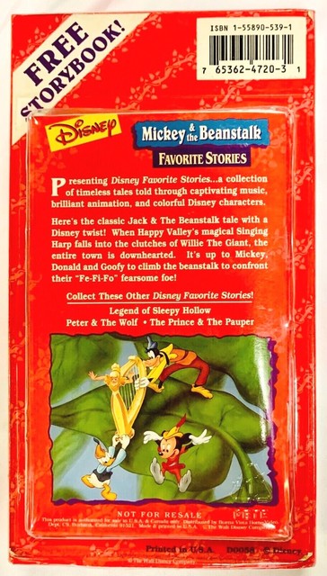 Disneys Learning Adventures - Mickey The Beanstalk (VHS, 1994) for sale ...