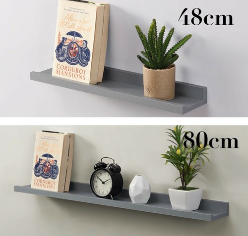 Set of 2 Shelf Photo Wall Mounted Floating Shelves Decoration 48cm 80cm Wide - Picture 15 of 16