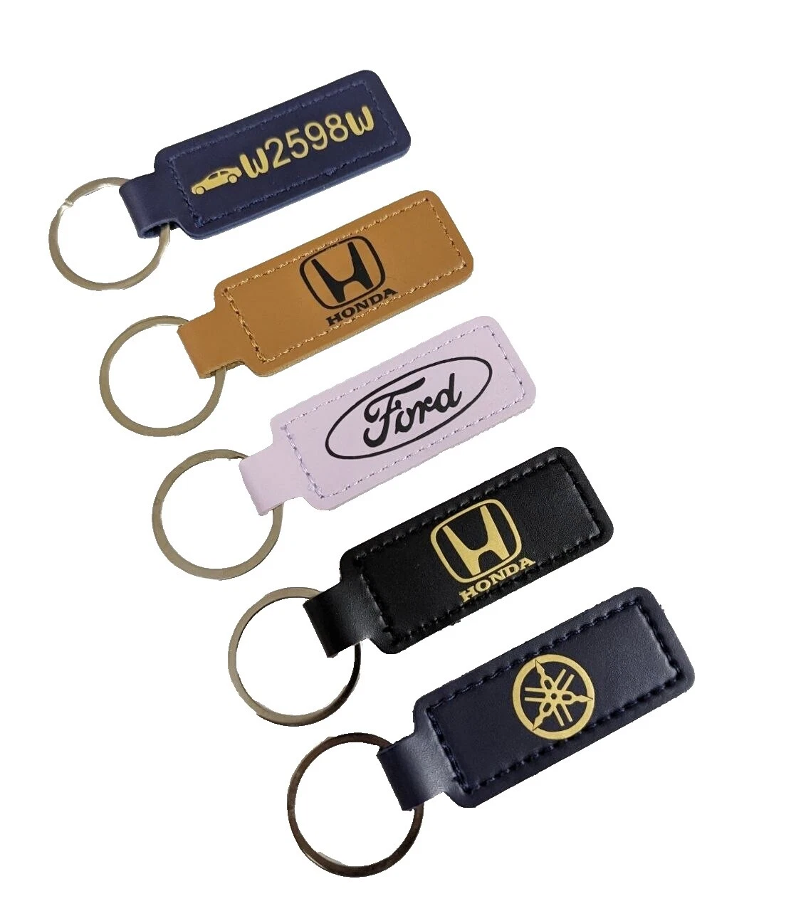 Cuero sintético Handmade llaveros, anillos y estuches para hombres