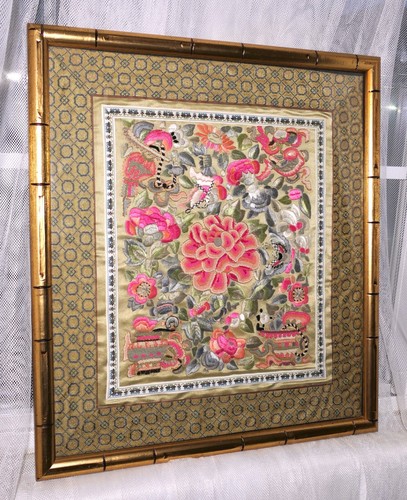 ANTQ Chinese SUZHOW Su Xiu 蘇繡 Padded Embroidery Forbidden Stitch Textile Panel - Picture 6 of 20