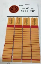 "ONE" #60 Sure Tip Board (1-60)  Pull Tabs/Jar Tickets Free Shipping