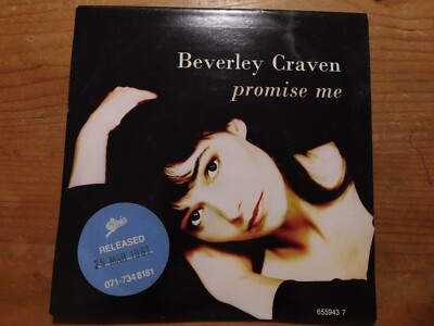 BEVERLY CRAVEN ' PROMISE ME / I LISTEN TO THE RAIN' 7'' PROMO